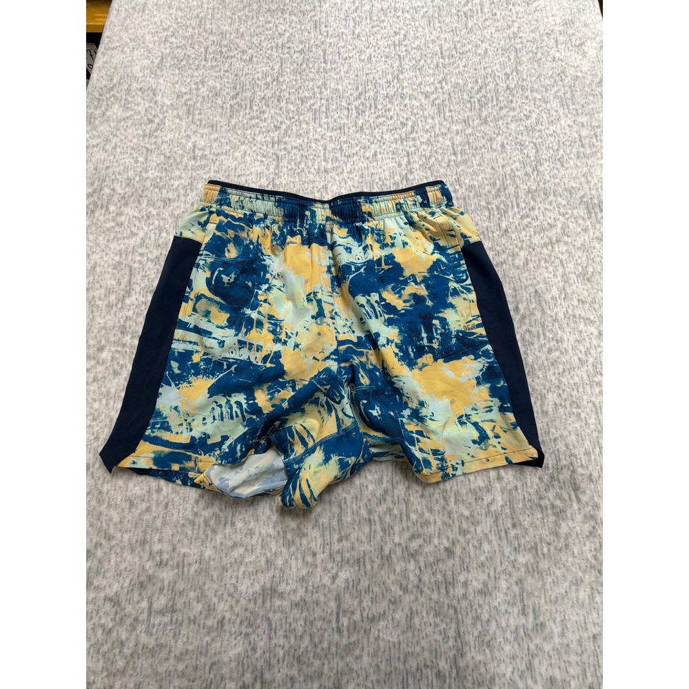 DSG Mens‎ 5 Inch Stride Short Chaos Blue Gleam Abstract Print Medium NWT